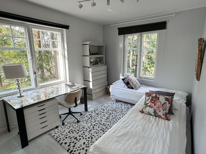Chambre 3  (14 m2) , option pour 2 lits jumeaux (80 x 200 cm)