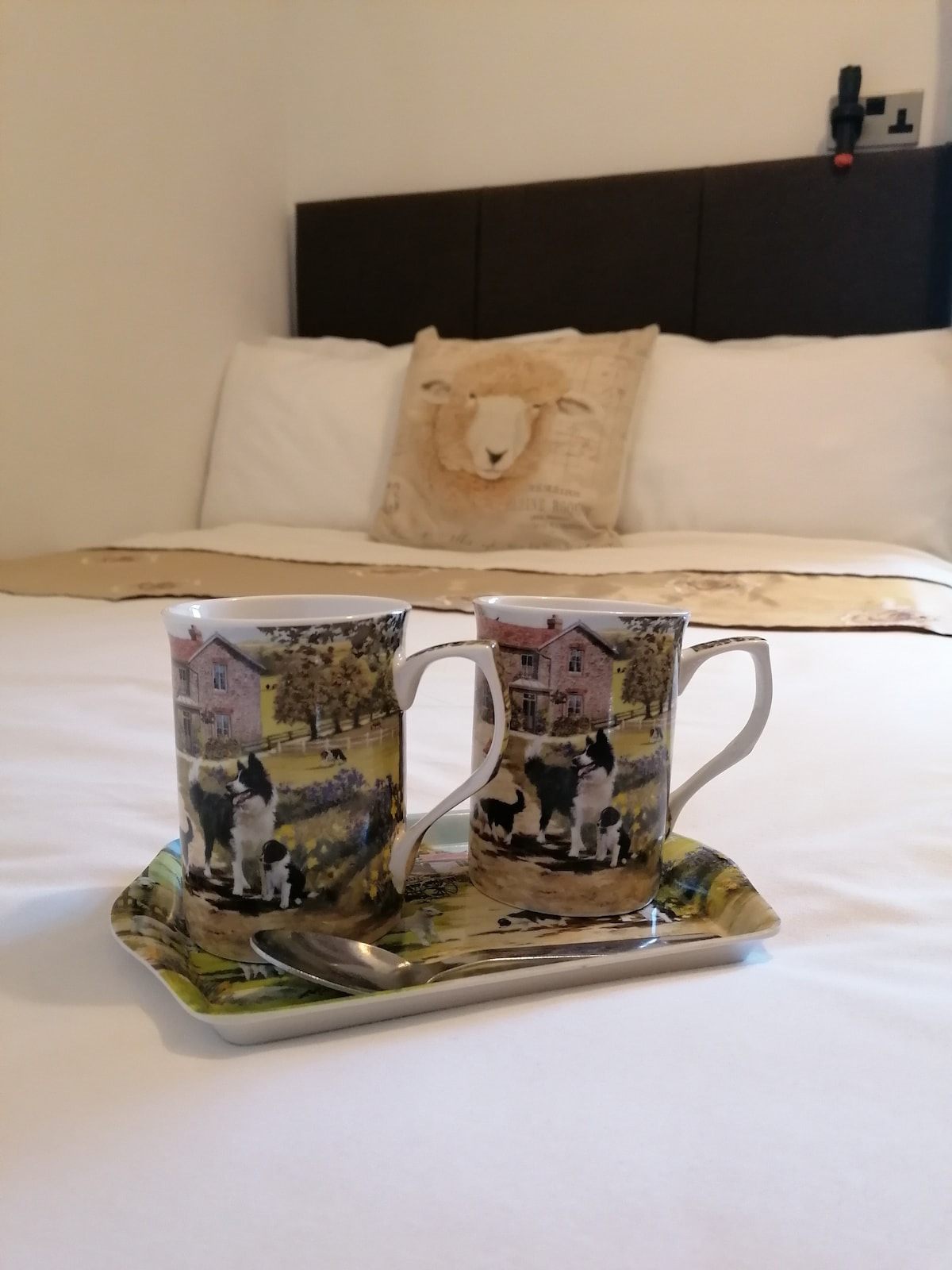 Room 3, 4ft double bed  with great views of the Yorkshire Dales  rolling countryside