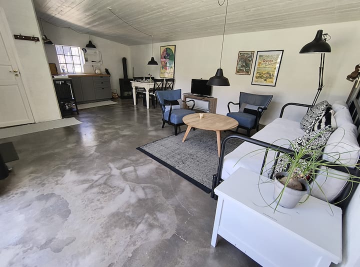 Sala con sofá cama doble