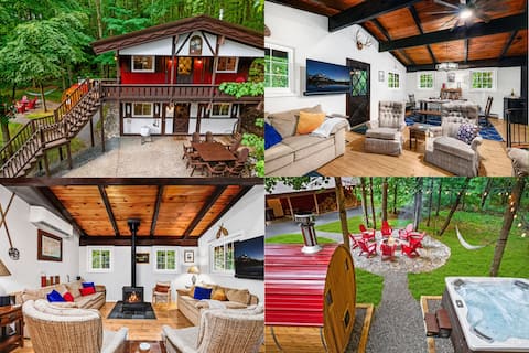 Chalet Getaway | Hot tub | Sauna | Firepit | Pool