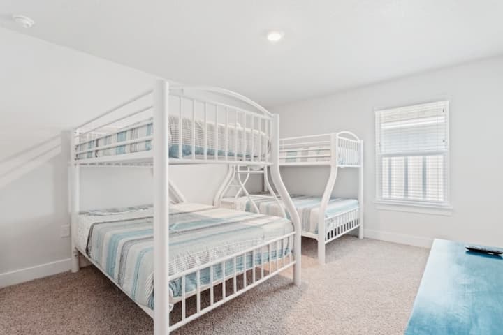 Kids will love the bunk room!  Has an ensuite full bath. 