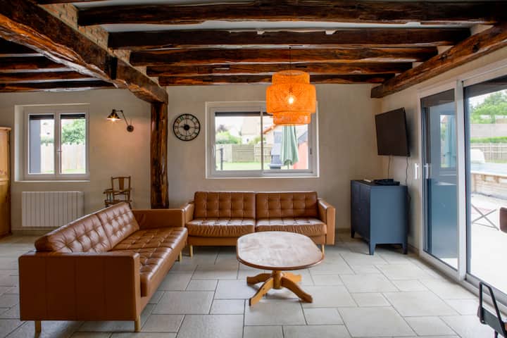 Grand Gite Avec Piscine / Cheminée / Jeux - Le Mans