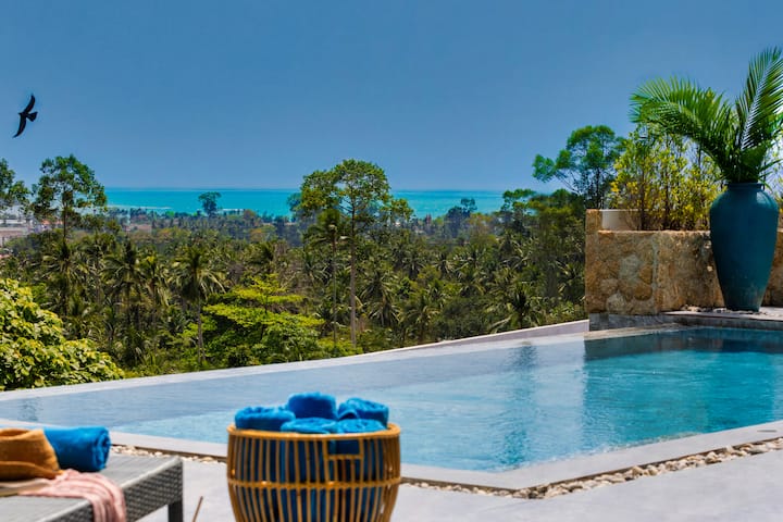 Villa Camille-infinity Sea View pool-4Bdr-10guests