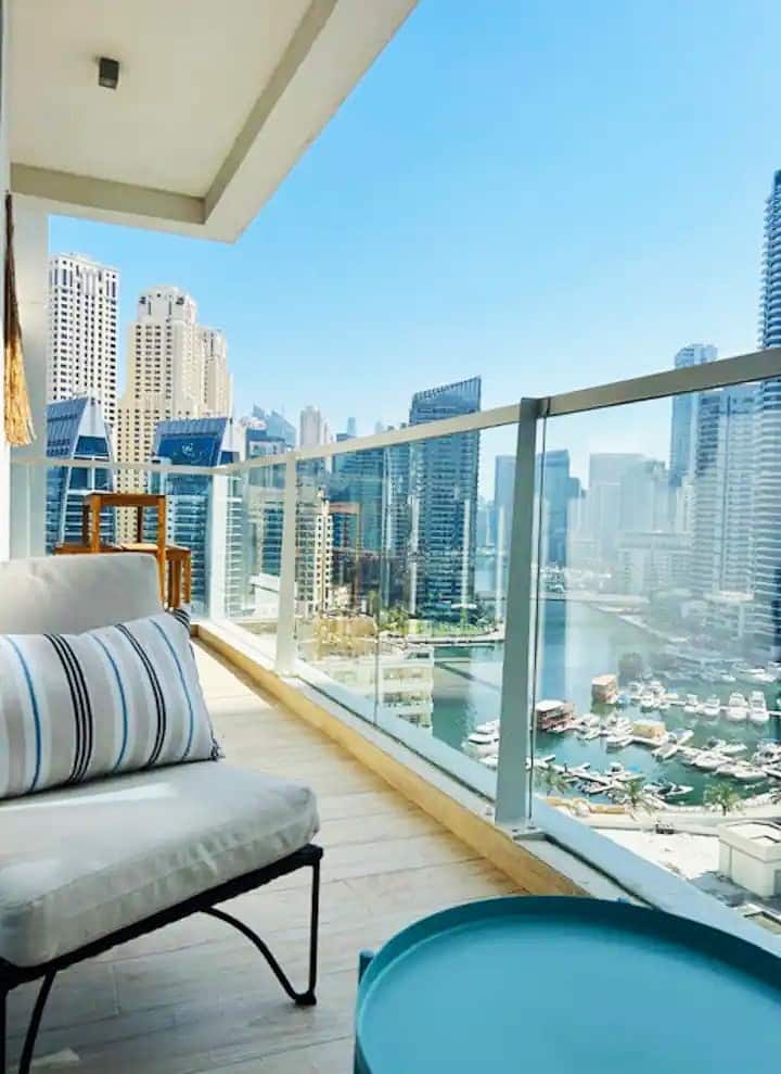 Contemporary 2 Bed 2 Bath Nr Beach W Marina Views - Dubai Marina