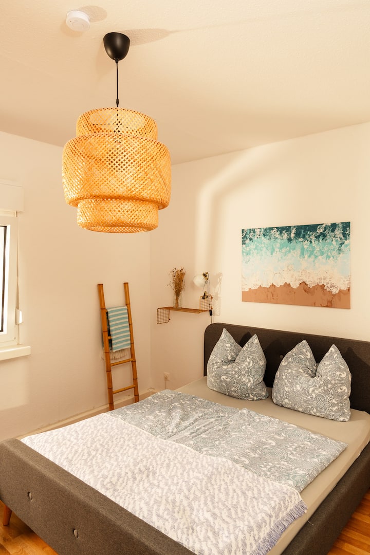 Schlafzimmer 1 - Ocean Blue (160 x 200 cm Bett)