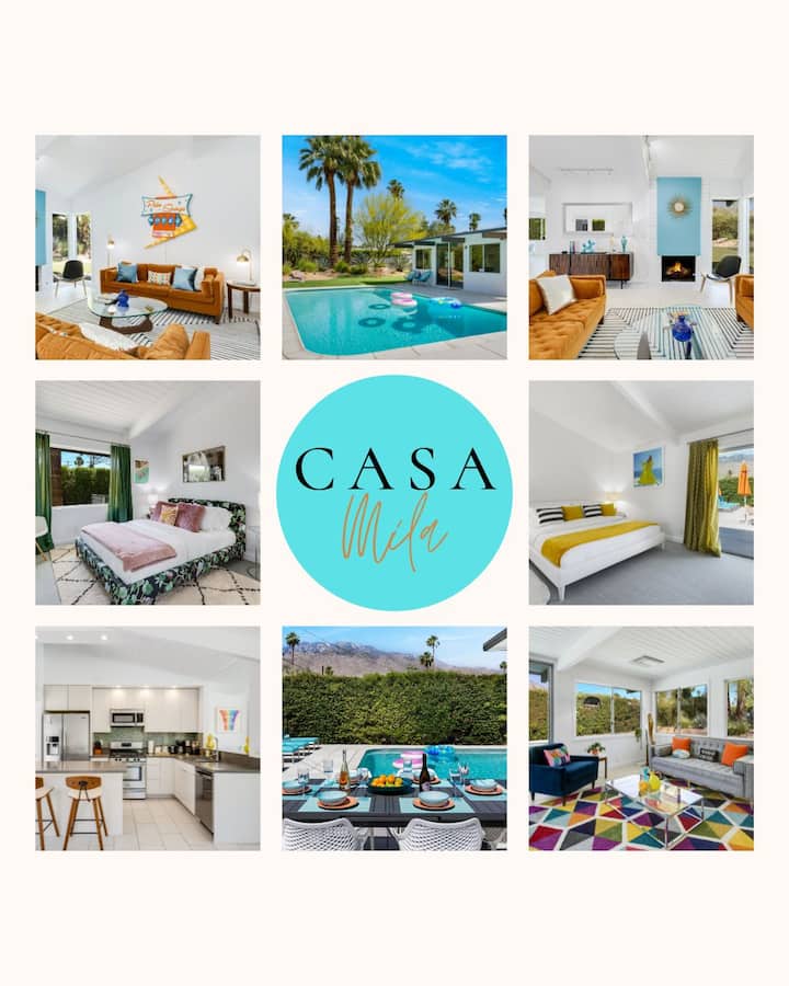 Casa Mila | Mcm Oasis W/ Pool, Spa & Views - 팜스프링스