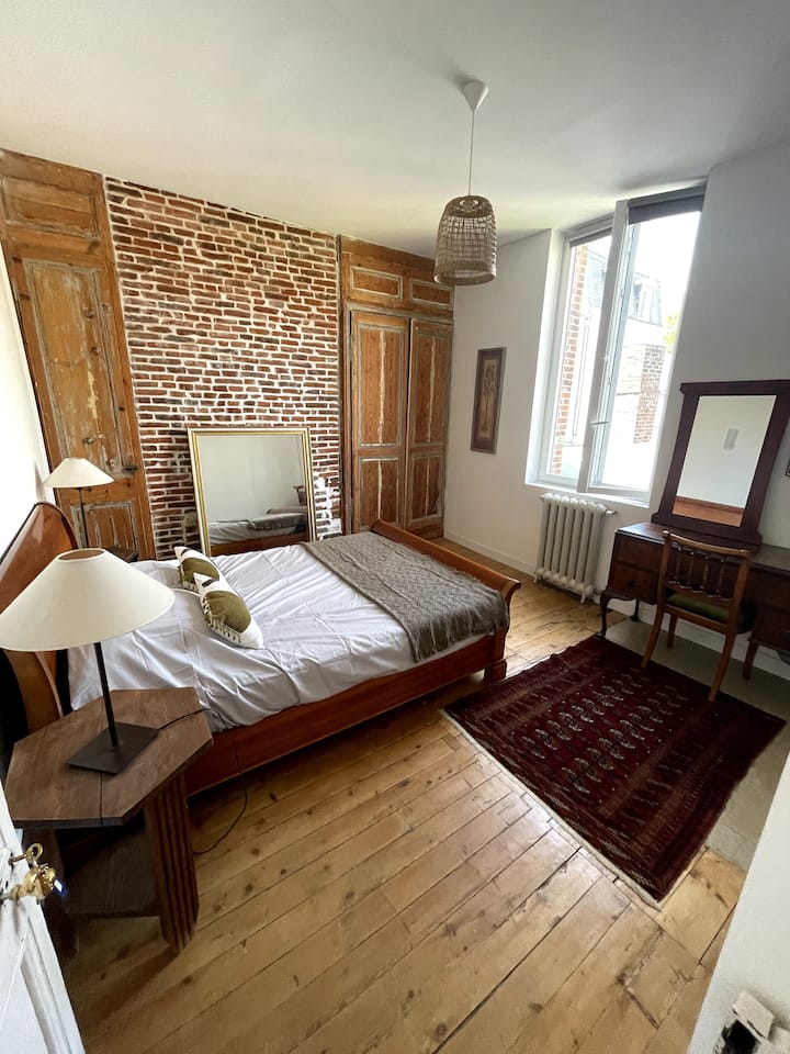 Chambre Cosy Avec Murs En Briques–centre De Fécamp - Fécamp