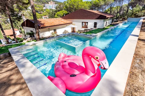 Luxury private Villa: 25m Pool, Gym, 200m to Beach