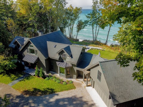 Private Waterfront Home with Lake Michigan Beach