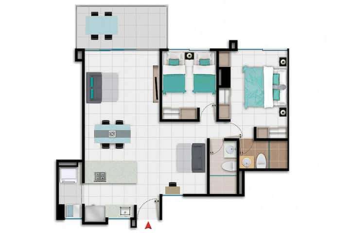 Ubunifu wa usanifu wa fleti