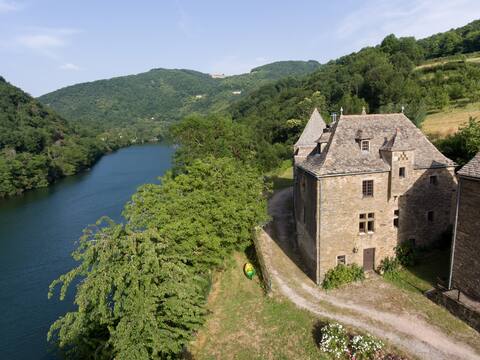 Large Studio in a Castle with a private beach
