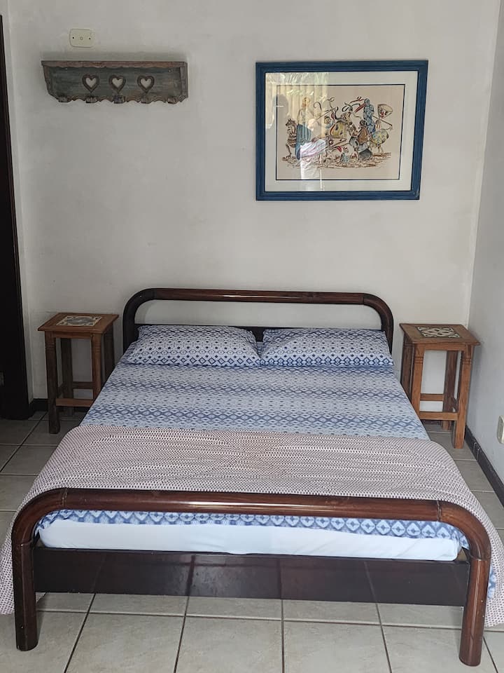 THIS ROOM IS LOCATED IN THE ATTACHED POOL,  GROUND FLOOR, SUITABLE FOR GUESTS WHO WANT A SILENCE AND PRIVACY. IDEAL FOR THE ELDERLY .