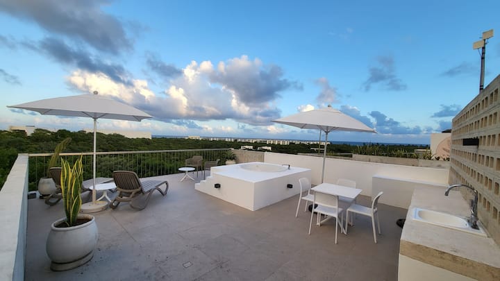 Penthouse With Best Location And Views In Riviera Maya, Private Rooftop, Jacuzzi - Riviera Maya