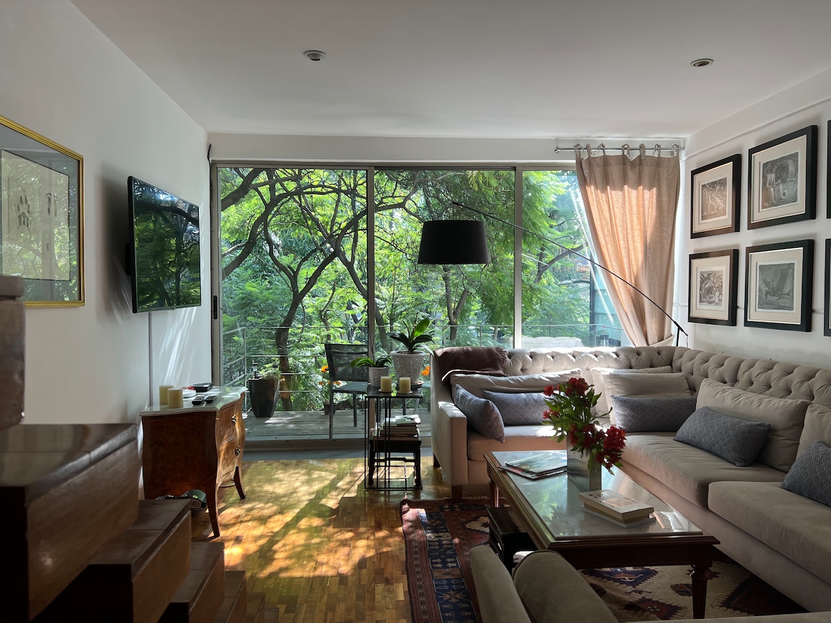 Top Airbnb: Next to Bosque de Chapultepec, exclusive. in San Miguel Chapultepec 2ª Sección