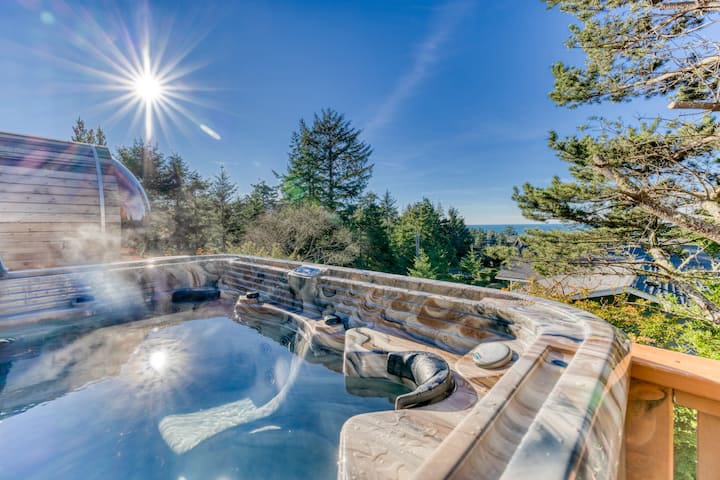Spa Home! Hot Tub+sauna, Ocean View, Ac - Oceanside, OR
