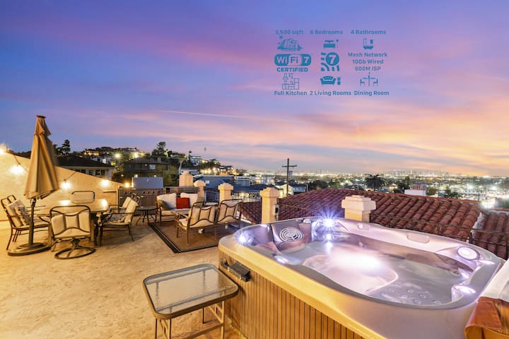 ☆🏘 Breathtaking 180º Views 🏝Hot Tub🏝 5☆ Reviews