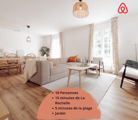 Family home close to the sea and La Rochelle