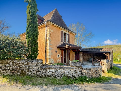Charming stone house with pool.
