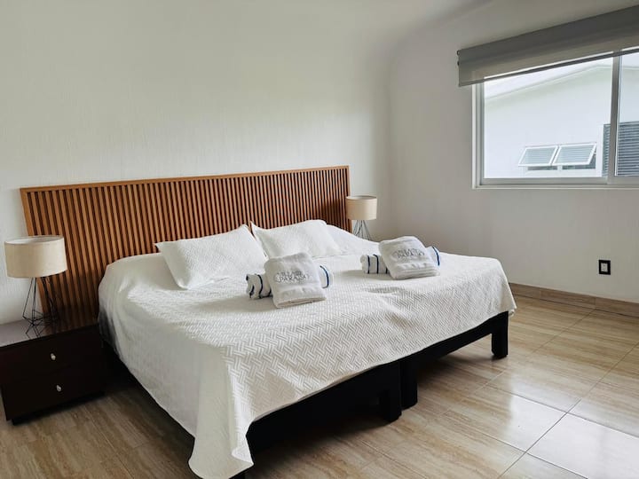 Recamara principal de la villa Colibri