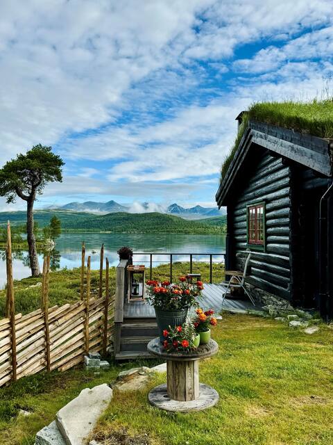 Cottage, wonderful location, Lake Furus, Rondane