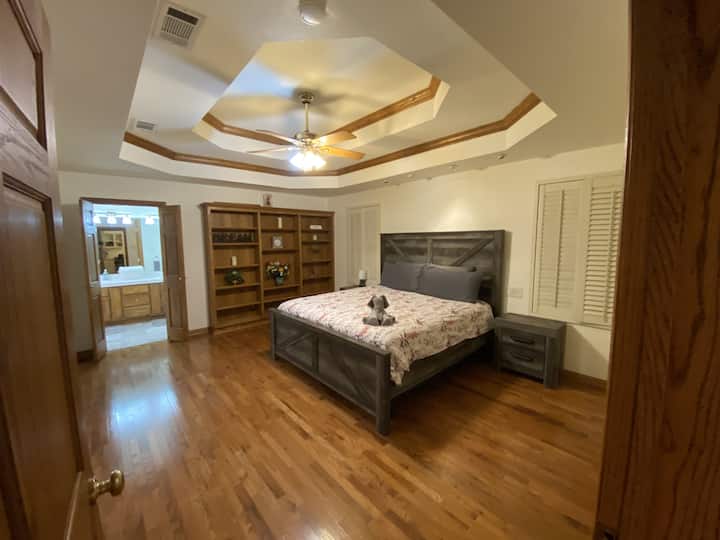 Primary Room #1 with King size bed and attached bathroom
