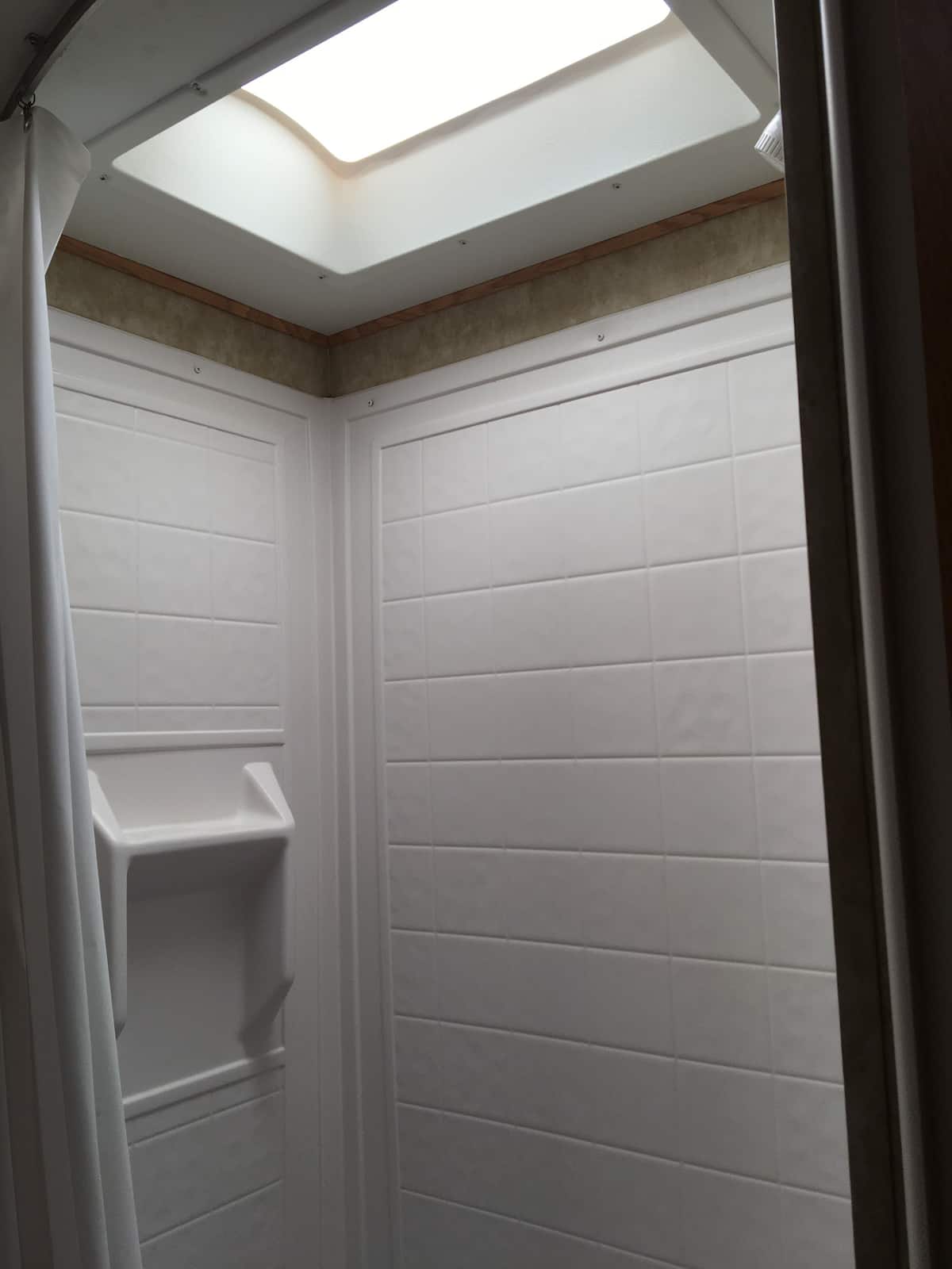 Shower with skylight