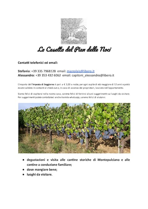 Proprietà Airbnb di successo: The Casetta del Pian delle Noci a Montepulciano