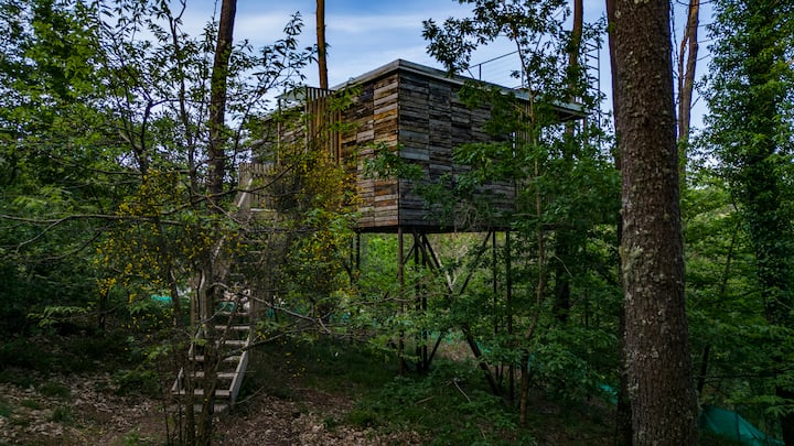 Cabaña En El áRbol Con Jacuzzi - Outes