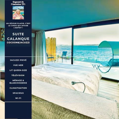 "The Calanque Cocoon & Jacuzzi Suite"