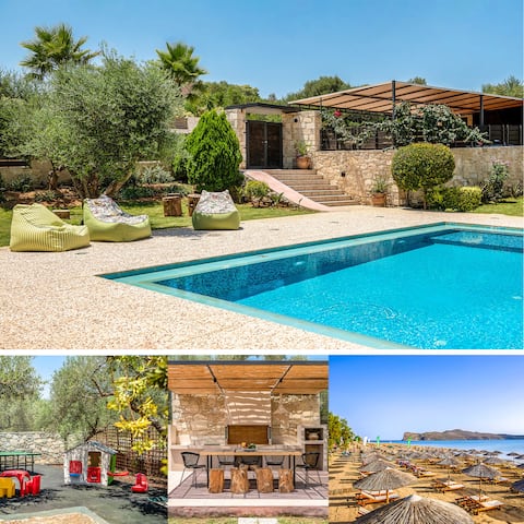 500m to Beach / 6 Bedrooms/Private Pool/Playground