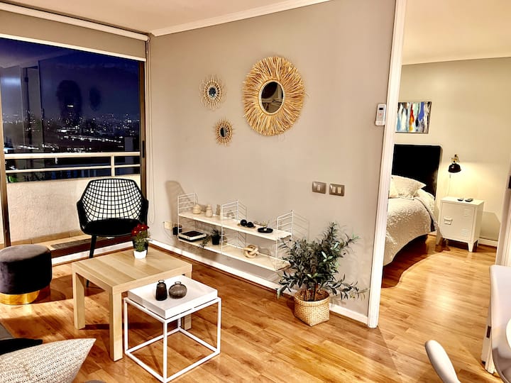 Luminoso Apartamento Con Vista A La Montaña - Providencia, Chile