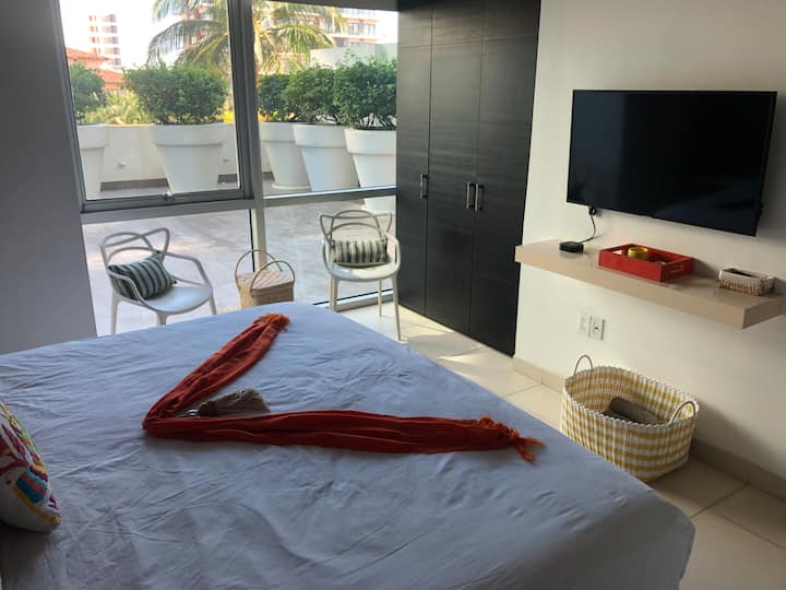 dhomë gjumi e dytë me pamje nga tarraca