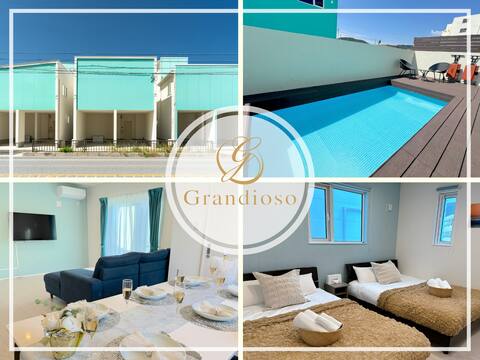 Near the beach!/Private pool villa /4 rooms/max 13
