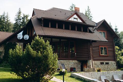Forest and Mountains - Large Chalet 14 people with a fireplace