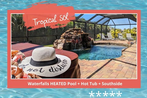 Top performing Airbnb: HotTub, Renovated Kitchen, Open plan, Heated Pool in Cape Coral