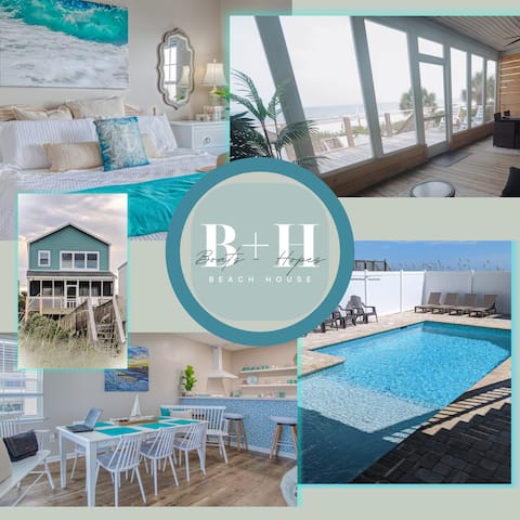 Beachfront Private Pool Photoshoot Christmas Decor