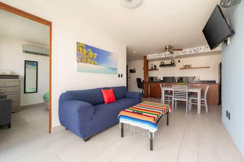 Popular Airbnb listing: Private pool & terrace near 5th Ave. & beach 4 pax in Paraíso Del Carmen