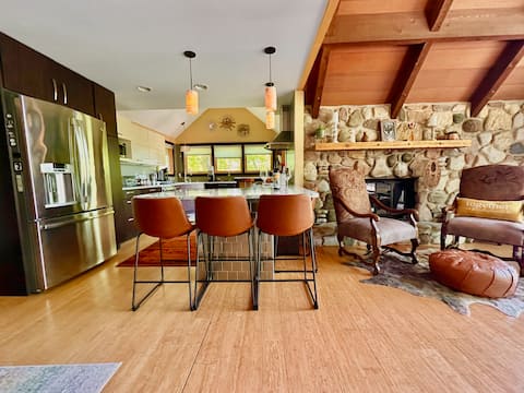 The Baraboo Chalet
tucked in a canopy of trees.