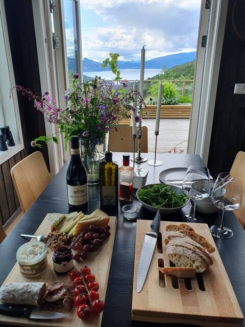 Cosy, modern mountain cabin by the fjord