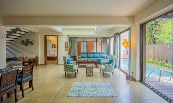 Lavish 3BR Villa | Nr Anjuna Beach | Huge Pool