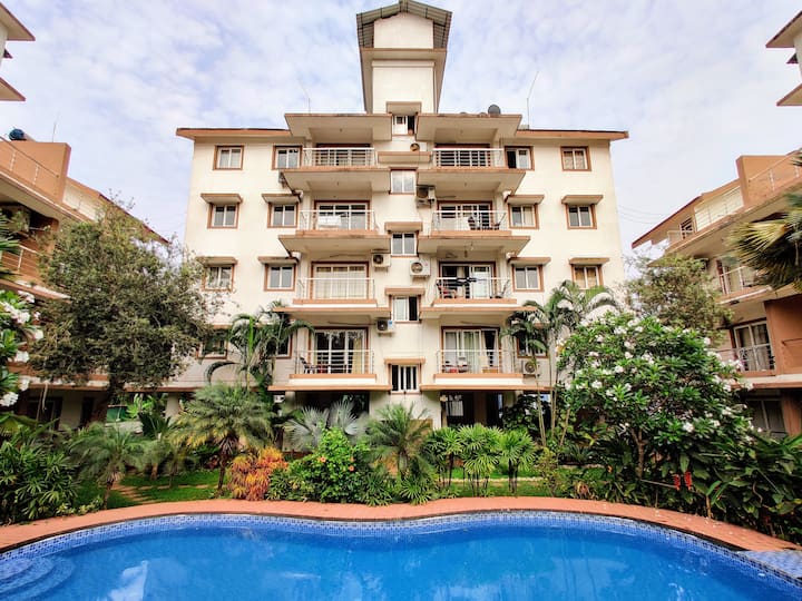 Ivy 2bhk B1 -Pool/5 Mins From Tito's/baga Beach - Goa