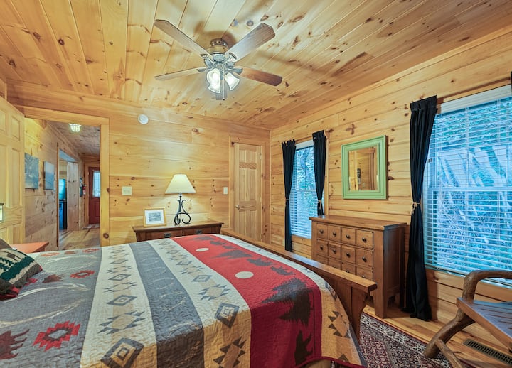 Retreat to the ultimate comfort and relaxation in our spacious master bedroom, featuring a luxurious queen bed, large walk-in closet, and an ultra-cozy Serta ThermaGel 3-inch Memory Foam Topper, ensuring a restful and rejuvenating night's sleep.