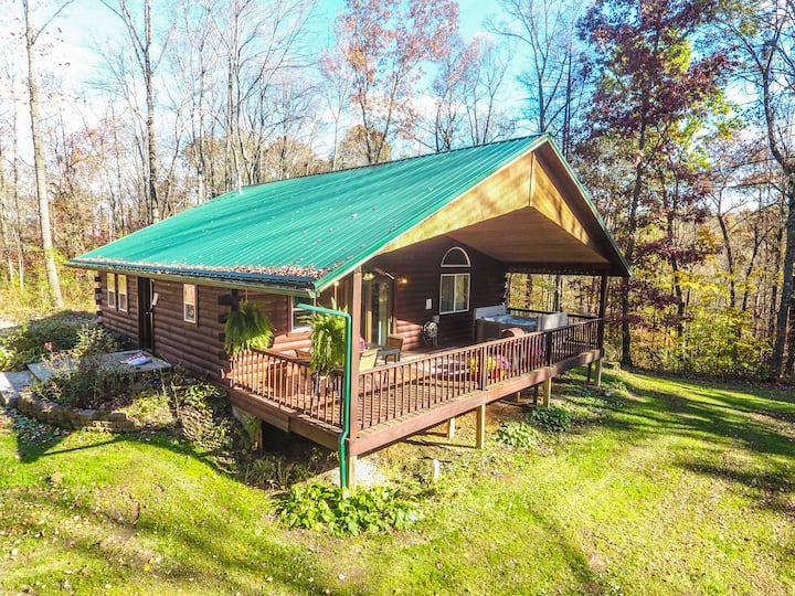 Luxury Log Cabin Hocking Hills With Hot And Pond - Ohio