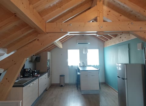 Spacious studio, proximity to Geneva and Chamonix.