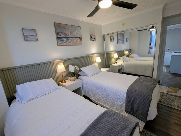 2nd Bedroom, beds can be made into king size with prior notice