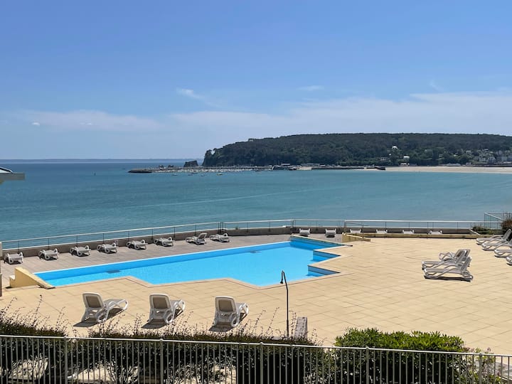 Cap Morgat - Grand Appartement Vue Mer Et Piscine - Crozon