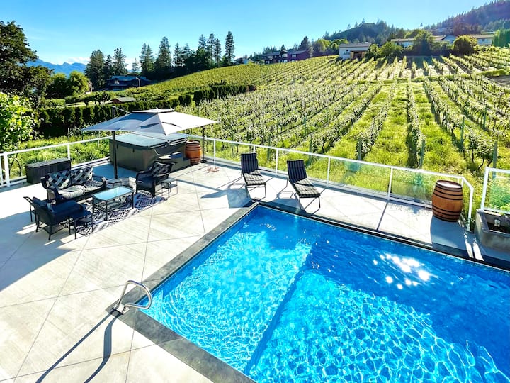 Year-round Heated Pool, Hot Tub, Private Vineyard, Lake Views - Kelowna