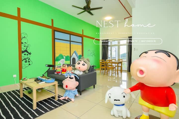💚HOT!!💚NestHome ShinChan Suite | Arcade Game - Apartments for
