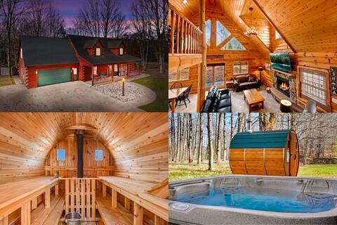 Thompsonville Lodge | 75" TV w/ Sonos | Hot tub | Sauna |  24hr Crystal Shuttle