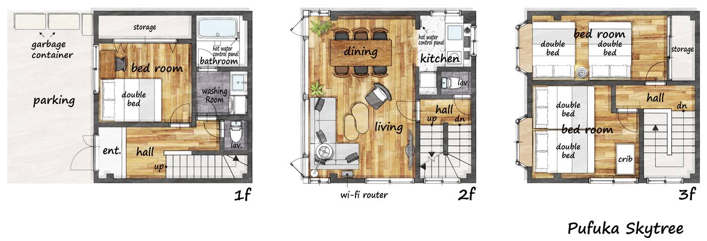 Pufuka｜102㎡ detached house for rent｜5 min Skytree gallery image 5